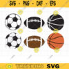 Football Soccer Ball Basketball SVG Files for Cricut or Silhouette Sport Balls SVG DXF Cut File Clipart Clip Art Set copy