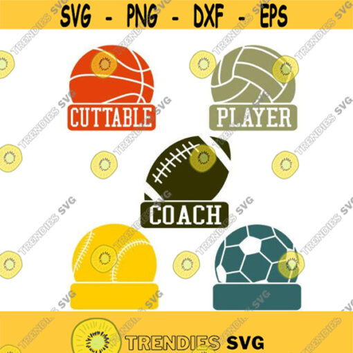 Football Soccer Tennis Basketball Volleyball Frames Cuttable Design SVG PNG DXF eps Designs Cameo File Silhouette Design 1769