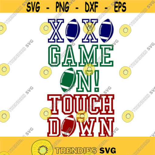 Football touchdown Game on Cuttable SVG PNG DXF eps Designs Cameo File Silhouette Design 1684