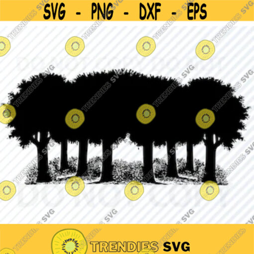 Forest SVG File for Cricut Trees Vector Images Oak tree forest Clip Art Eps Forest Png dxf Trees Silhouette svg file forest trees Design 263