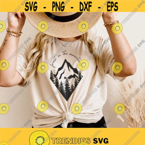 Forest in the mountains svg Adventure awaits svg Mountains svg Camping shirt svg hiking svg Outdoors svg camper svg Png Dxf Cut files Design 16
