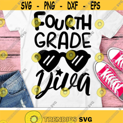 Fourth Grade Diva Svg Back To School Svg 4th Grade Shirt Design Girls Svg Dxf Eps Png 1st Day of School Cut Files Silhouette Cricut Design 2028 .jpg