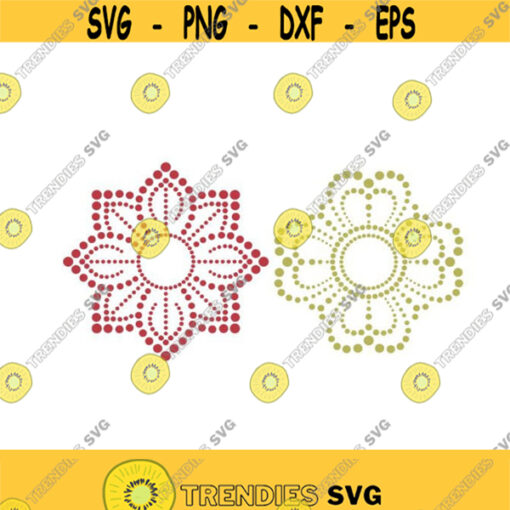 Fowers Dots Accent Floral Cuttable Design SVG PNG DXF eps Designs Cameo File Silhouette Design 1186