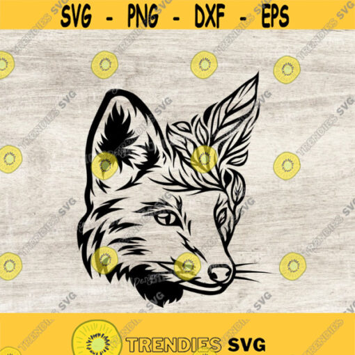 Fox svg fox clipart fox vector fox logo fox silhouette monogram fox svg Floral Fox Svg Fox Floral Shirt Floral Fox Head Svg Design 243