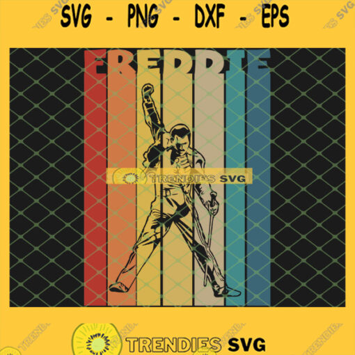 Freddie Mercury Vintage Retro SVG PNG DXF EPS 1