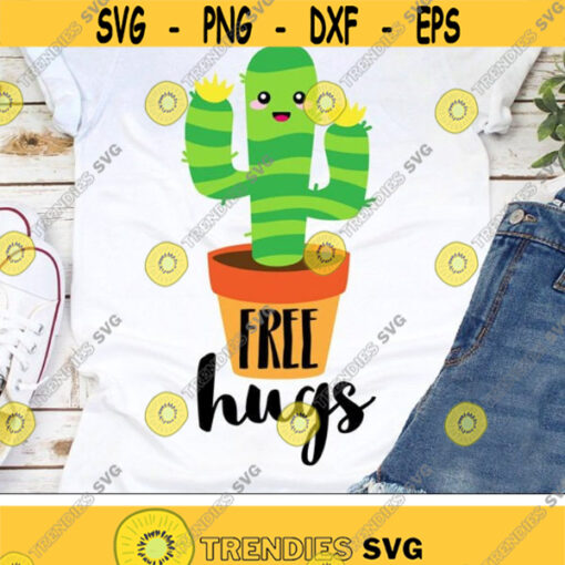 Free Hugs Svg Valentines Day Svg Cute Cactus Svg Valentine Svg Dxf Eps Love Clipart Funny Quote Svg Girls Valentine Svg Cut Files Design 457 .jpg