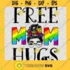 Free Mom Hugs Png Messy Bun LGBT Pride Rainbow LGBTQ Support Rainbow Mom Proud Mom PNG.