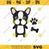 French Bulldog Boston Terrier Dog SVG Files for Cricut or Silhouette Cute Dog Paw Print Bone SVG DXF Cut File Clipart Clip Art copy
