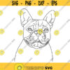 French Bulldog Line Drawing Decal Files cut files for cricut svg png dxf Design 254