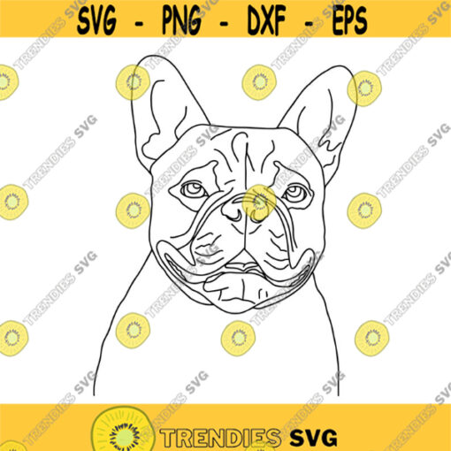 French Bulldog Line Drawing Decal Files cut files for cricut svg png dxf Design 254