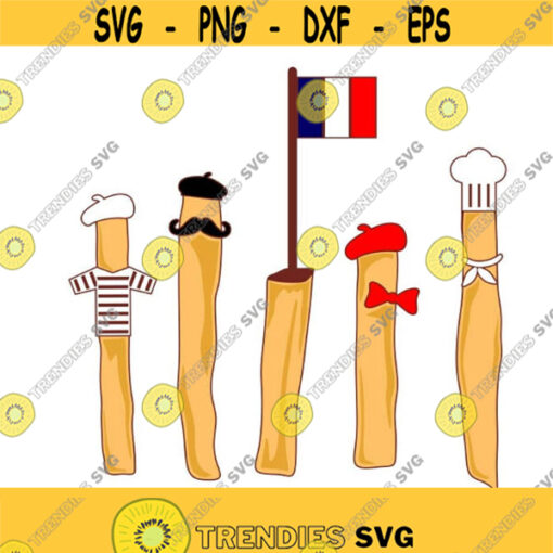 French Fries Cuttable Design SVG PNG DXF eps Designs Cameo File Silhouette Design 1176