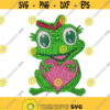 Frog Love Heart Valentines Day Embroidery Design Monogram Machine INSTANT DOWNLOAD pes dst Design 1530