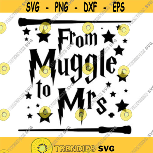 From Muggle to Mrs Decal Files cut files for cricut svg png dxf Design 22