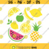 Fruit svg lemon svg pineapple svg apple svg summer svg png dxf Cutting files Cricut Cute svg designs card watermelon banana Design 323