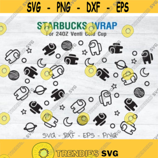 Full Wrap Among us Starbuck Cup SVG DIY Venti for Cricut 24oz venti cold cup Instant Download Design 8
