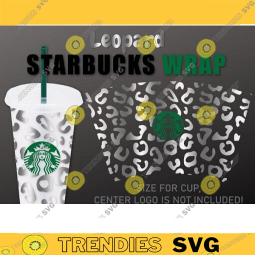 Full Wrap Animal Print for Starbucks Venti Size SVG file Cheetah Print Leopard Full Wrap Starbucks Cup Svg Cutting File For Cricut 332 copy