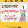 Full Wrap Candy Dripping Starbucks Cup svg Donut Drip Starbucks SVG Sweet Hearts svg for Starbucks Venti 24 oz Valentines Heart Cup svg