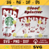 Full Wrap Dripping Blood Starbucks Cup svg Halloween Starbucks Cold Cup SVG Blood Svg Files for Cricut DYI Venti Cup Instant Download 182