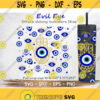 Full Wrap Evil Eye for Strata Skinny Tumblers 16oz SVG Cut file for Cricut and Silhouette Instant Download Design 278
