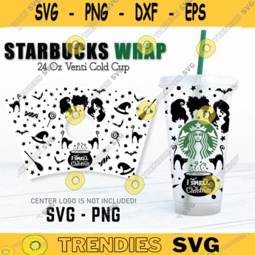 Full Wrap Hocus Pocus Starbucks Cold Cup SVG Hocus Pocus svg Halloween svg Witch svg I Smell Children svg Another Glorious Morning svg 84