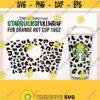 Full Wrap Leopard Print For Starbucks Grande Hot Cup Starbucks Grande SVG Cheetah Cup Full Wrap svg Cheetah Print svg Starbucks Cup