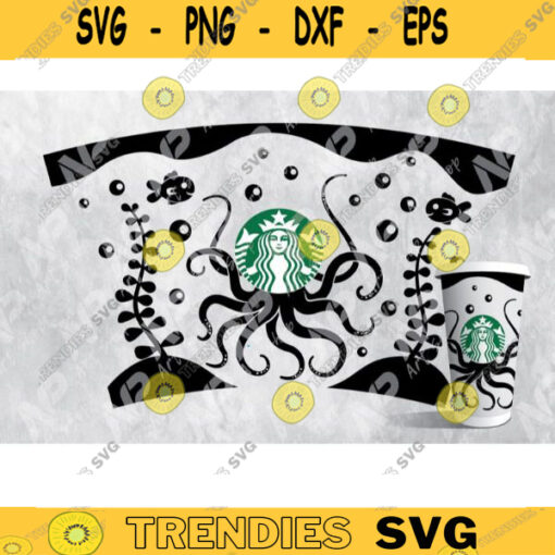 Full Wrap Starbucks Octopus svgFull Wrap starbucks cup svgfunny logo Starbucks Seafor Starbucks cold Cup 24 oz. SVG file for Cricut Design 117 copy