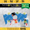 Full Wrap Starbucks Snow Man svg Christmas svg For Cricut. for Cold Cup 24 oz Design 457