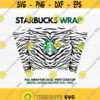 Full Wrap Tiger Stripes svg file For Starbucks Venti 24 oz Reusable Cold Cup Cut File for DIY Projects Instant Downlad Design 265