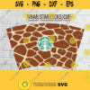 Full wrap Giraffe Skin theme SVG for Starbucks Venti Cold Cup. SVG file for Cricut Silhouette Cut machine digital download 345