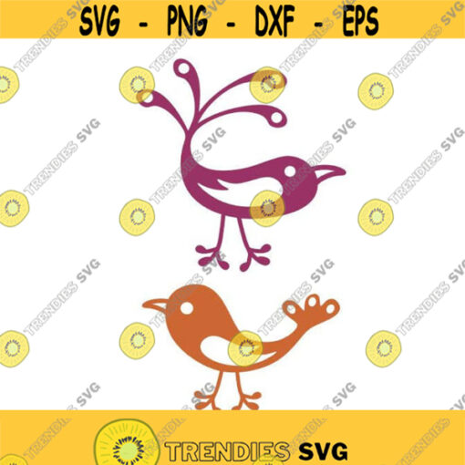 Funky Bird Cuttable Design SVG PNG DXF eps Designs Cameo File Silhouette Design 1256