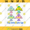 Funny Cartoon Easter Eggs Cuttable Design in SVG DXF PNG Ai Pdf Eps Design 107
