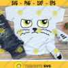 Funny Cat Face Svg Grumpy Cat Svg Kids Cut Files Toddler Svg Dxf Eps Png Birthday Party Clipart Cat Shirt Design Silhouette Cricut Design 2472 .jpg