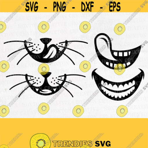 Funny Face Mask Svg Smile Svg Animal Mask Design Svg Dog Face Svg Cat Whisker Svg Bunny Face Mask TeacherDesign 337
