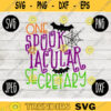 Funny Halloween SVG One Spooktacular Secretary svg png jpeg dxf Silhouette Cricut Commercial Use Vinyl Cut File Fall 468