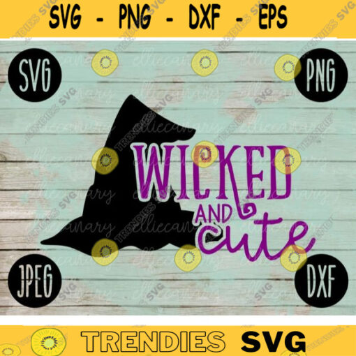 Funny Halloween SVG Wicked and Cute svg png jpeg dxf Silhouette Cricut Commercial Use Vinyl Cut File Fall Witch Broom 2549
