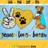 Funny Peace Love Boxer Dog Svg Design 231