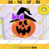 Funny Pumpkin Face Svg Girl Pumpkin Svg Cute Halloween Clip Art Pumpkin Witch Svg eps dxf png Design 1058 .jpg