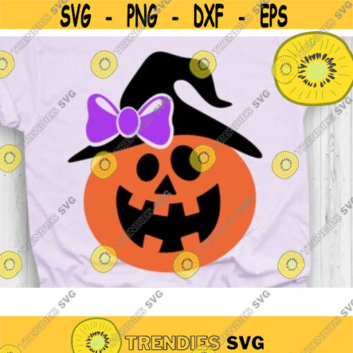 Funny Pumpkin Face Svg Girl Pumpkin Svg Cute Halloween Clip Art Pumpkin Witch Svg eps dxf png Design 1058 .jpg