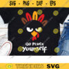 Funny Thanksgiving Turkey SVG Go Pluck Yourself Angry Turkey Face Head Vegan Thanksgiving Svg Dxf Cut Files for Cricut and Silhouette copy