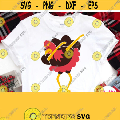 Funny Turkey Svg Thanksgiving shirt Svg File with Dabbing Turkey Bird Svg Baby Boy Girl Kid Children Mom Dad Cut File for Silhouette Design 463