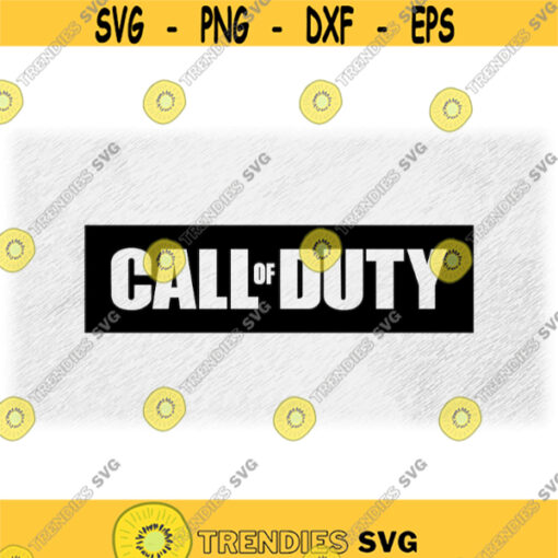 Game Clipart Bold Lettering Words Call of Duty Cutout of Black Inspired by Modern Warfare Video Game Series Digital Download SVGPNG Design 413