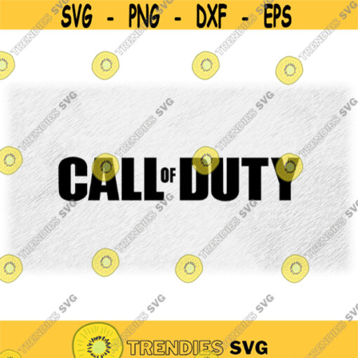 Game Clipart Large Black Simple Bold Lettering Words Call of Duty Inspired by Modern Warfare Video Game Series Digital Download SVGPNG Design 474