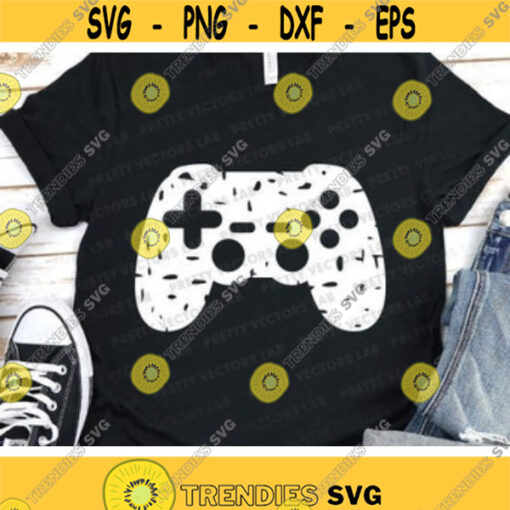 Game Controller Svg Gamer Svg Grunge Svg Video Game Cut Files Gaming Svg Dxf Eps Png Distressed Gamer Shirt Design Silhouette Cricut Design 790 .jpg