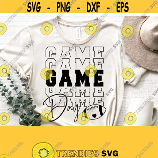 Game Day Svg Football Shirt Svg Game Day Vibes SvgFootball Season Svg Files for Cricut Cut Silhouette File SvgPngEpsdxfPdf Download Design 1063