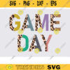 Game Day svg png half leopard cheetah print game day svg png Football baseball softball soccer football svg baseball mom svg game Design 1293 copy