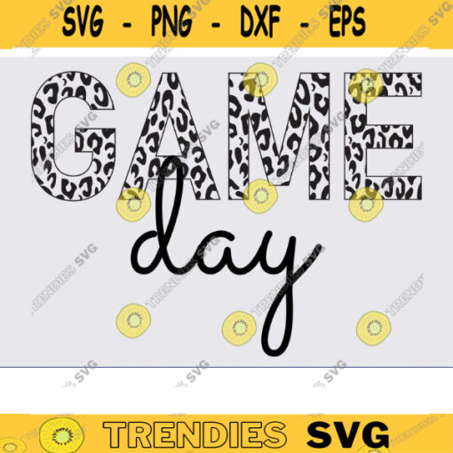 Game Day svg png half leopard cheetah print game day svg png Football baseball softball soccer football svg baseball mom svg game Design 1526 copy