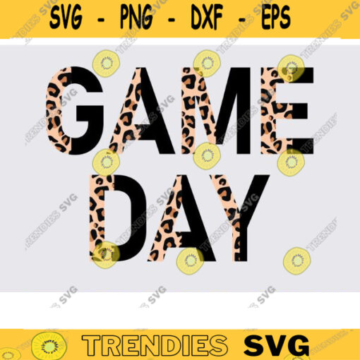 Game Day svg png half leopard cheetah print game day svg png Football baseball softball soccer football svg baseball mom svg game Design 1527 copy