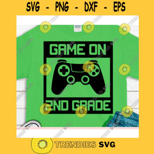 Game on 2nd grade svgSecond grade svgFirst day of school svgVideo game svgJoystick svgGamepad svgGamer svgController svg