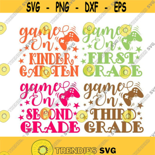 Game on School kindergarten first second third grade Cuttable Design SVG PNG DXF eps Designs Cameo File Silhouette Design 1205