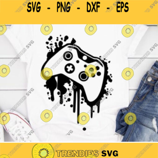 Gamer SVG controller svg controller splatter svg Gamer Controller Svg Gamer Clipart Cricut silhouette svg file Design 135